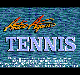 Andre Agassi Tennis Title Screen
